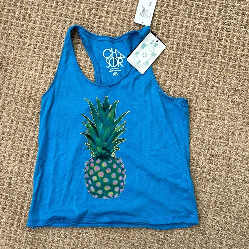 NWT Pineapple Tank Top Sz XS